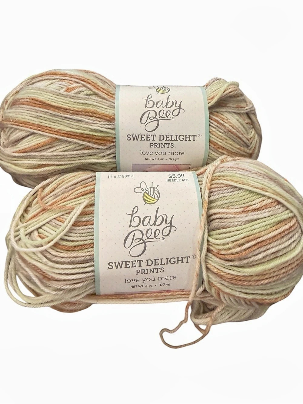 Baby Bee Yarn SWEET DELIGHT PRINTS 2016 LOVE YOU MORE #426 Variegated Acrylic